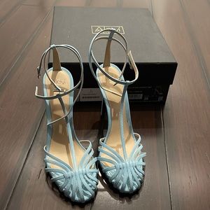 Alevi Stella Kim Patent Blue Sandals